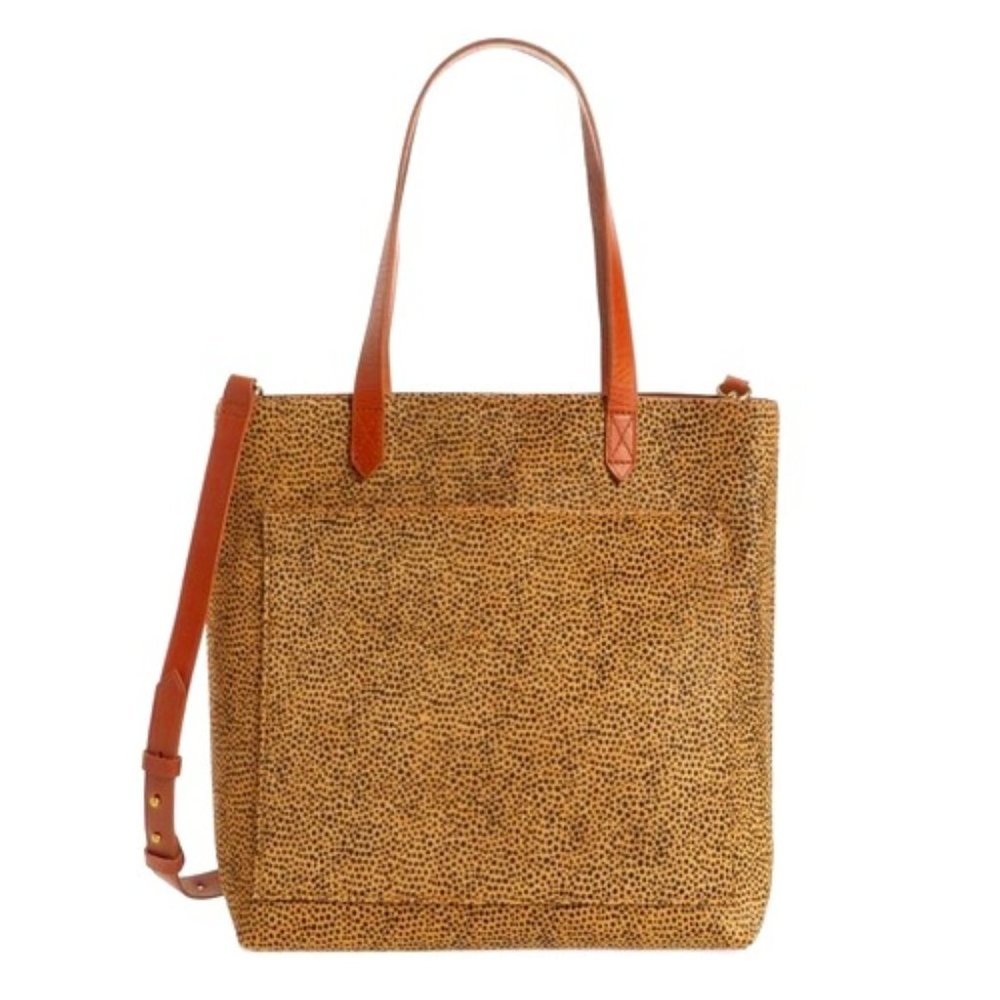 Madewell Tan/Cognac Spotted Leather Tote Crossbody